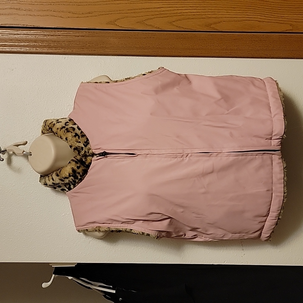 Reversible Pink / Animal Print Vest
